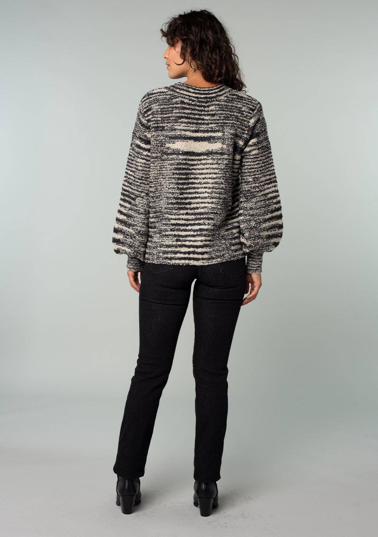 Space Dyed Animal Print Pullover Fall Sweater