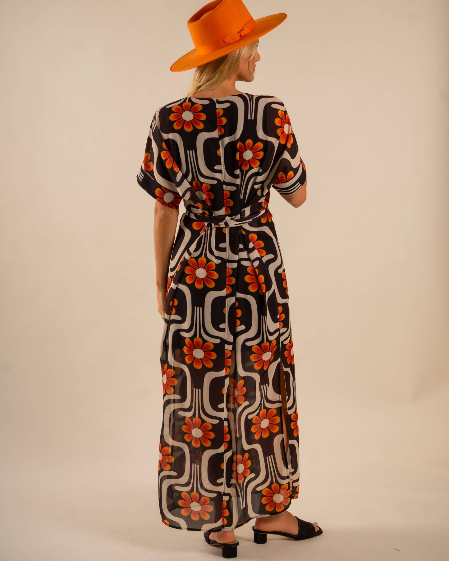 Beatrice Kaftan Dress All Over Wild Flower Pattern