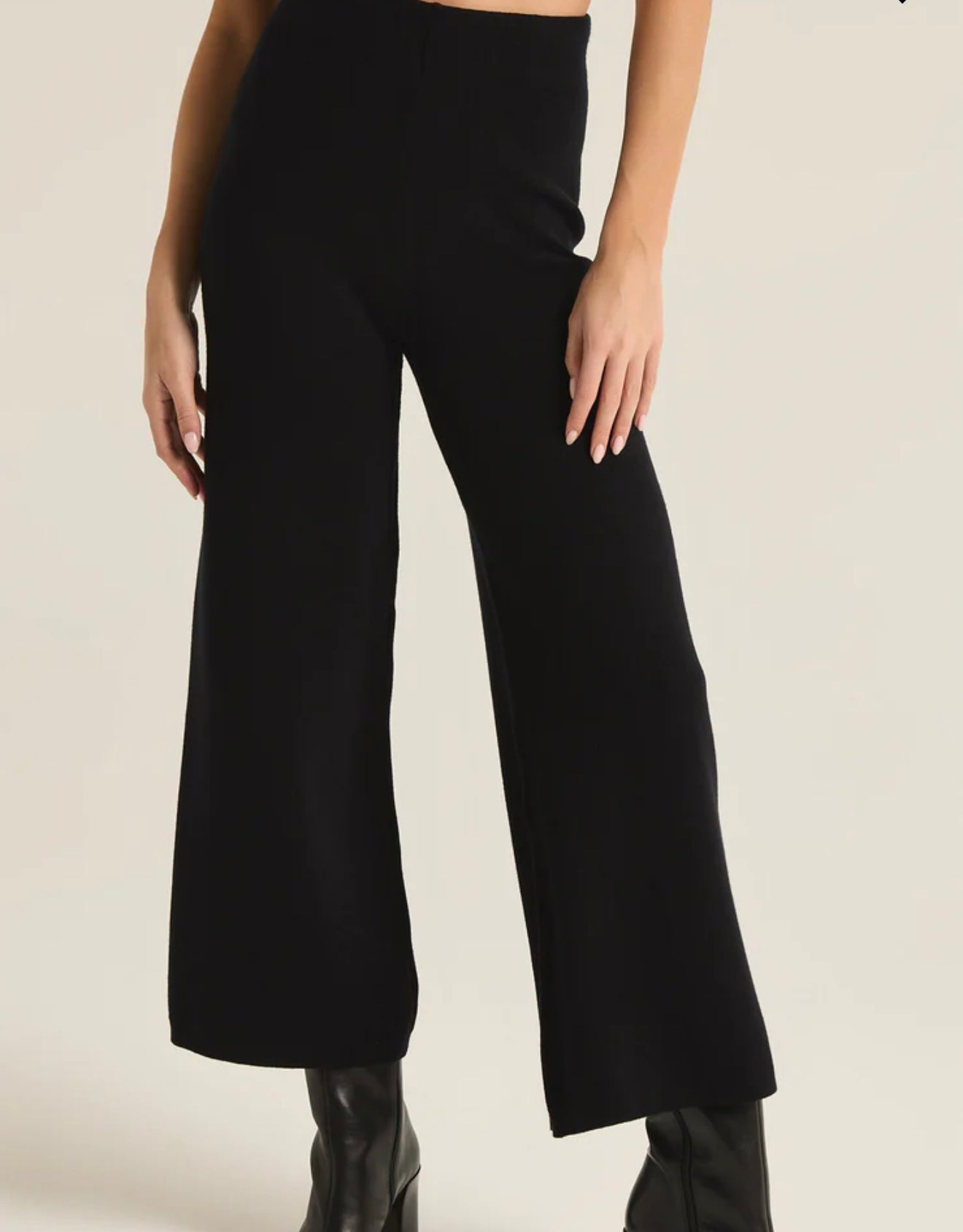 Wide leg dressy sweater pants