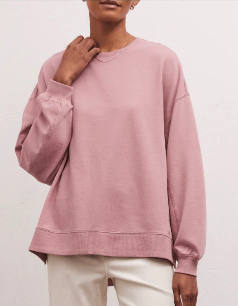 Oversized crewneck weekender sweatshirt