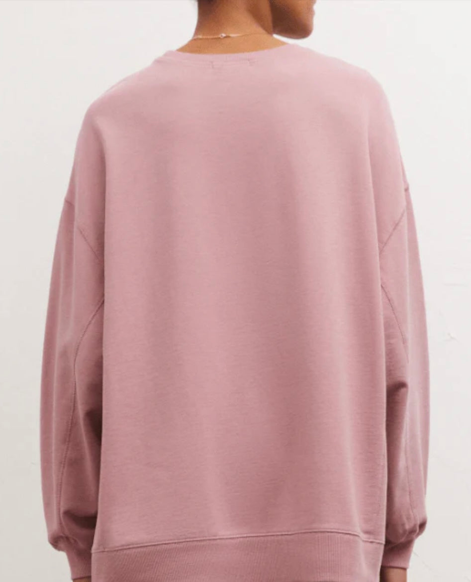 Oversized crewneck weekender sweatshirt
