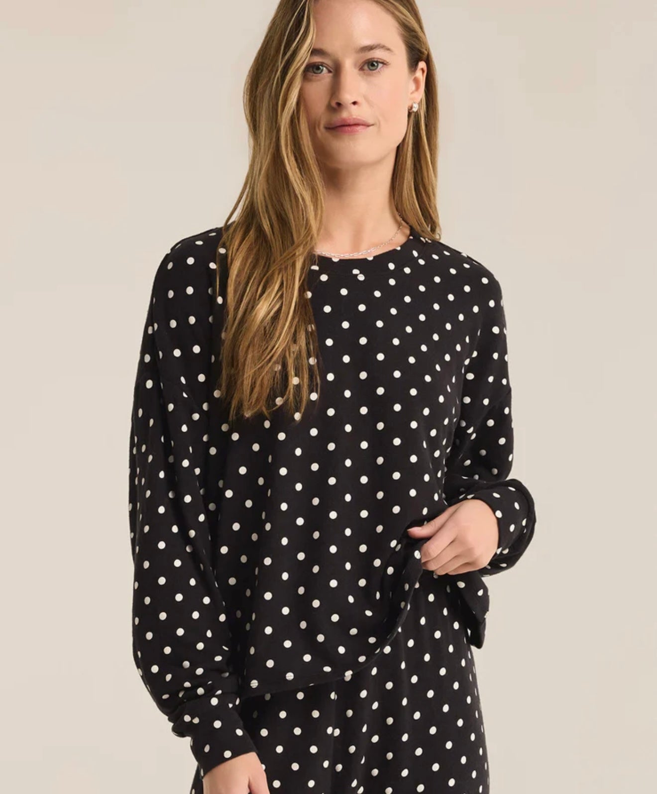Polka dot sweatshirt