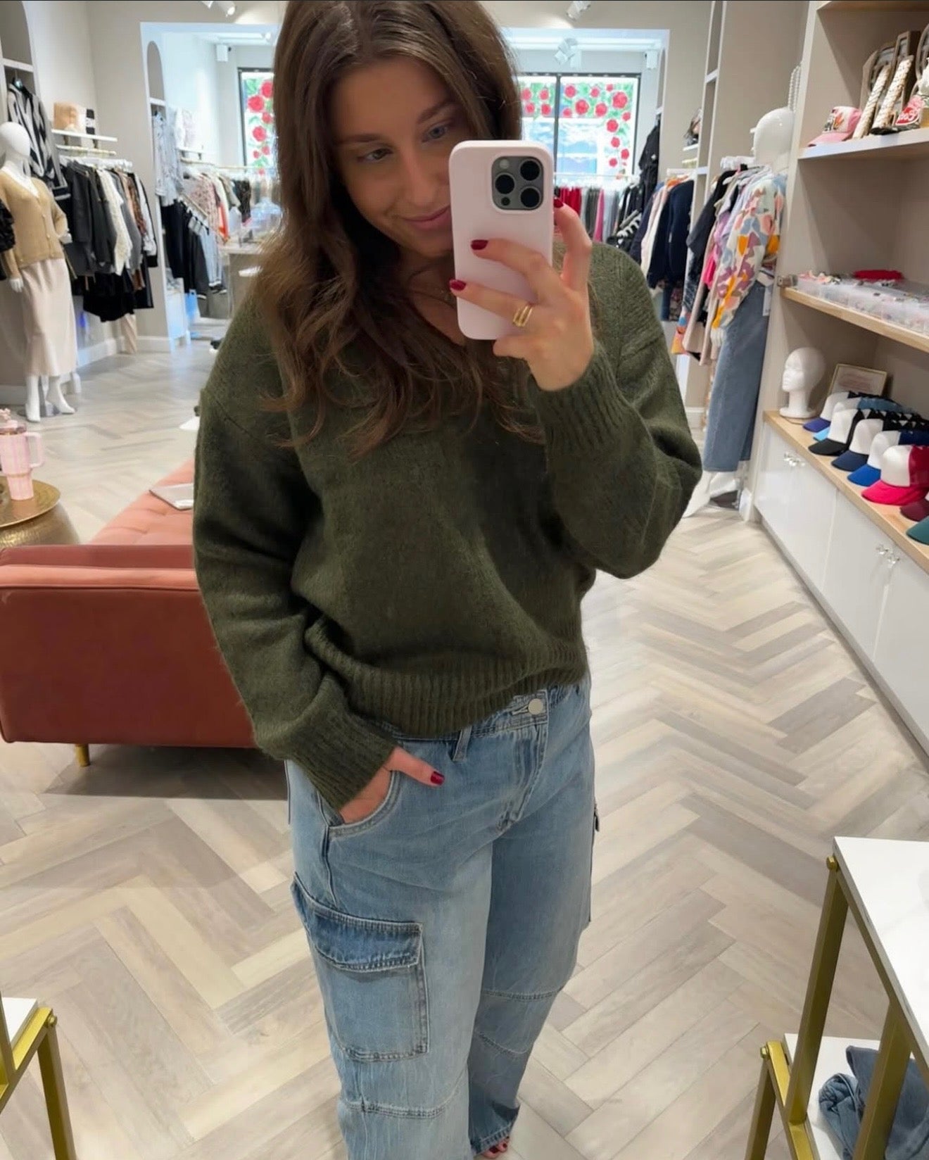 ALL I WANT V-NECK SWEATER