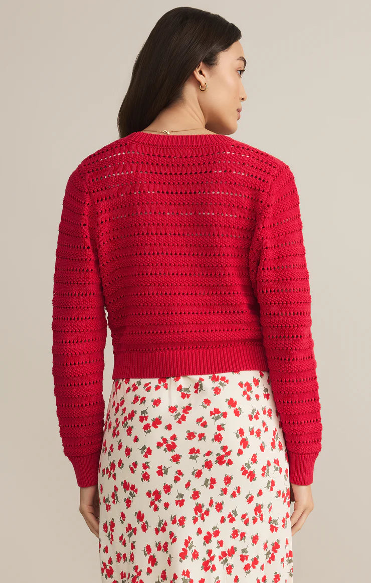 Red romance crochet cardigan