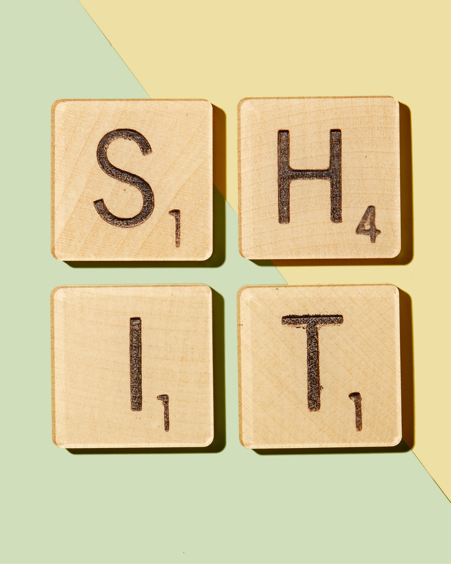 Shit Scrabble Tiles | Set of 4 Coasters