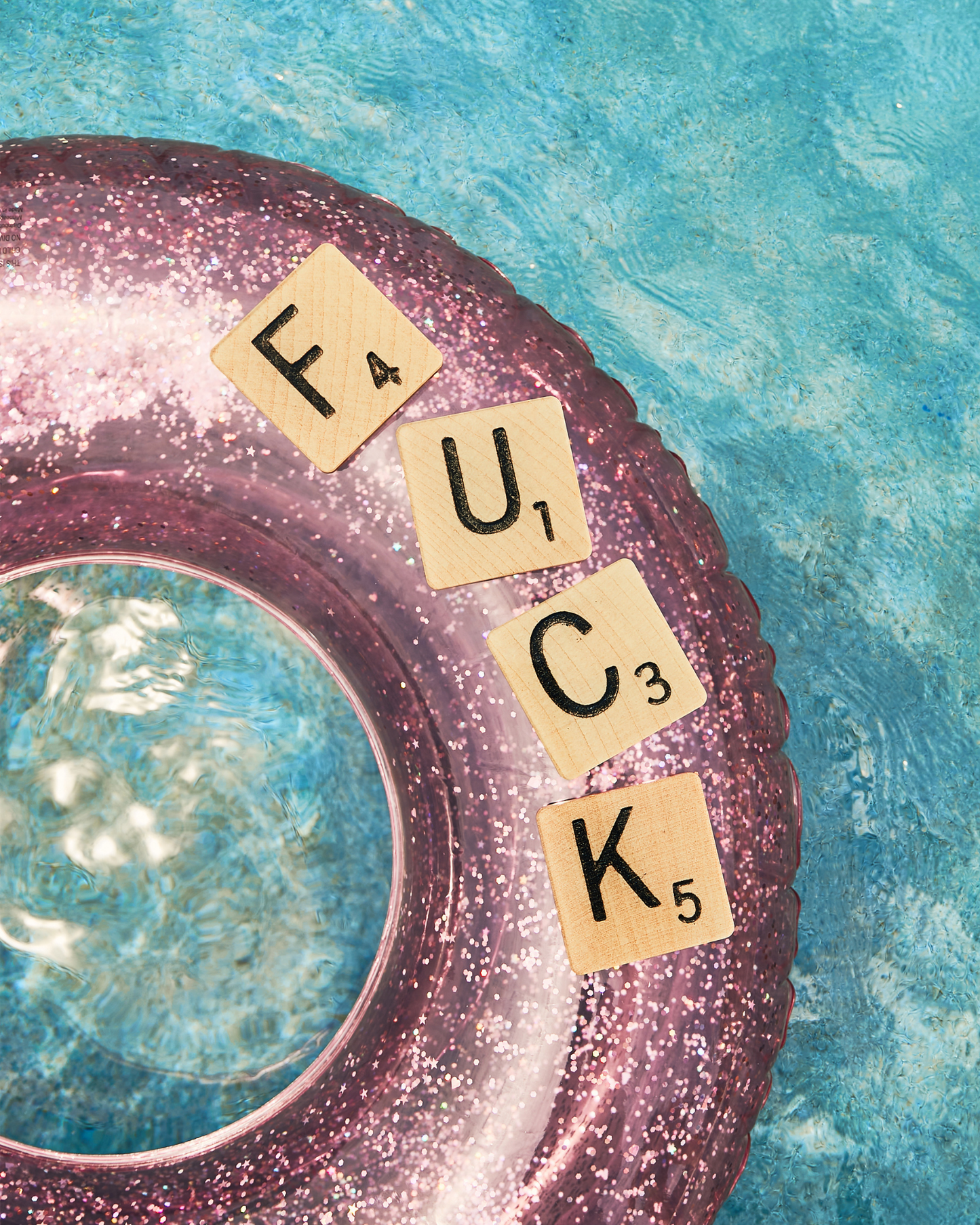 Fuck Scrabble Tiles | Set of 4 Acrylic Drink Coasters