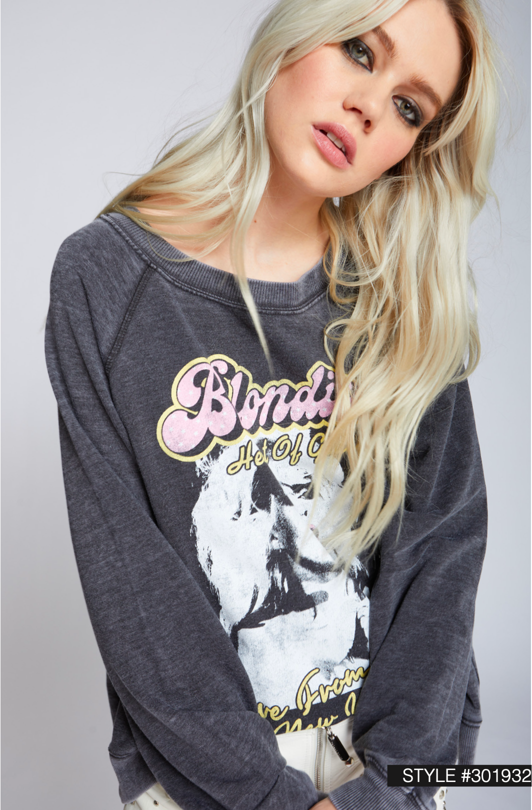 Blondie Heart Of Glass LS Burnout Sweatshirt