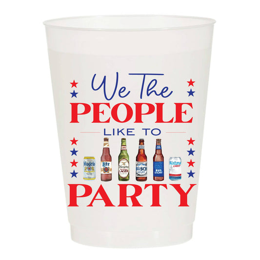 We The People Like To Party Frosted Cups- Patriotic