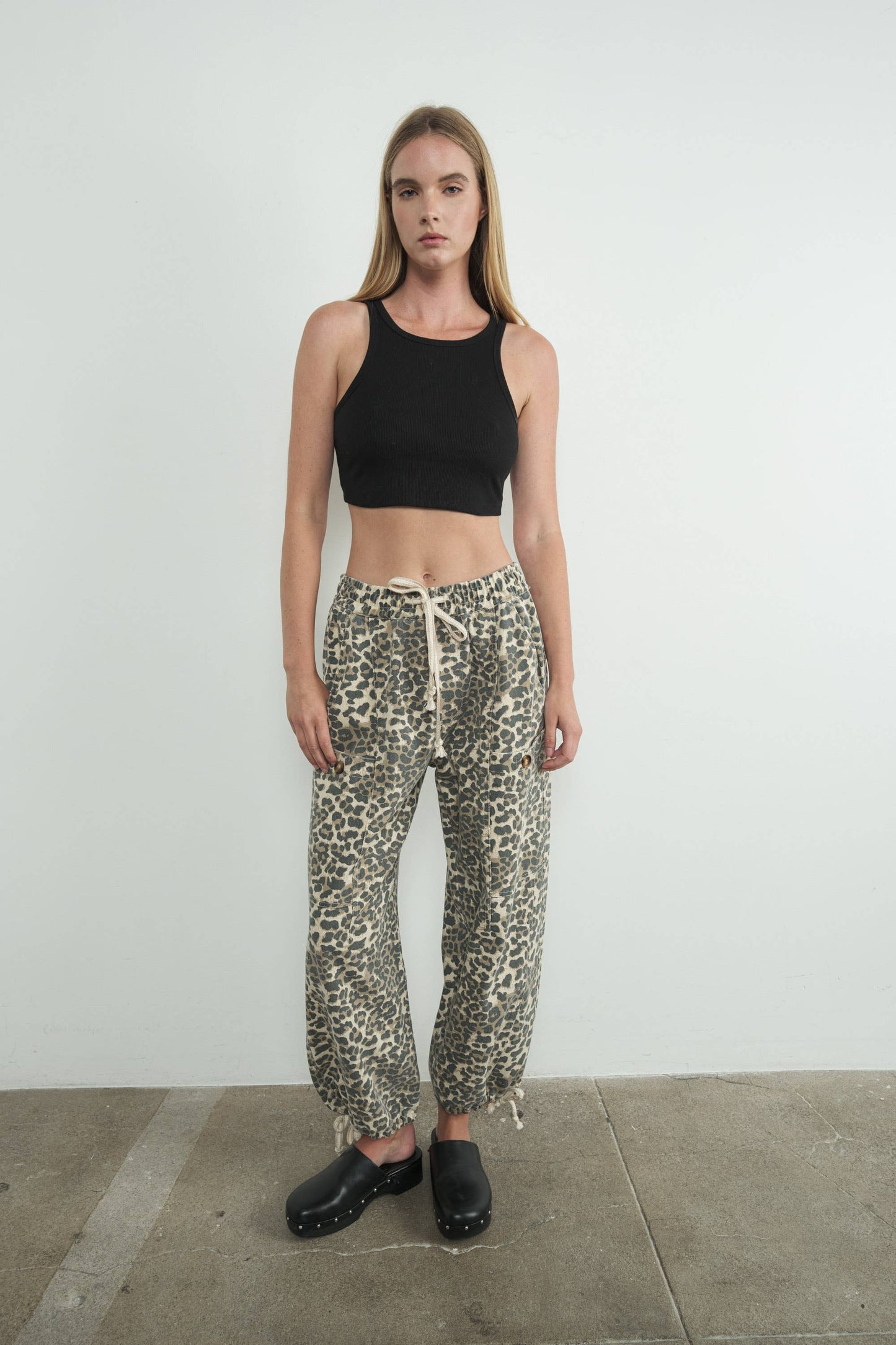 MAP2675-LEOPARD LEOPARD PRINT RELAXED FIT PULL-ON PANTS