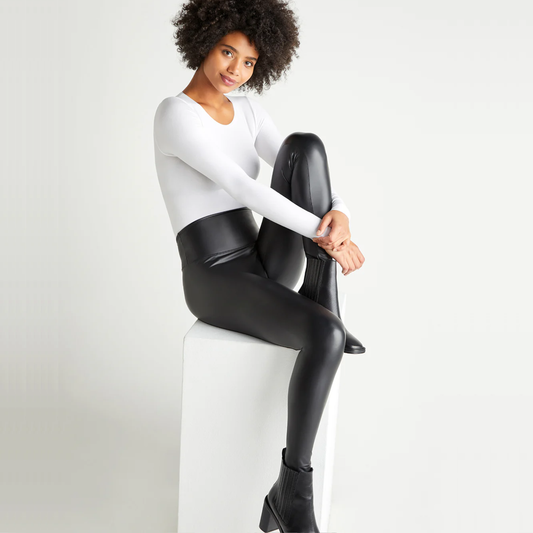 Faux Leather Shaping Legging