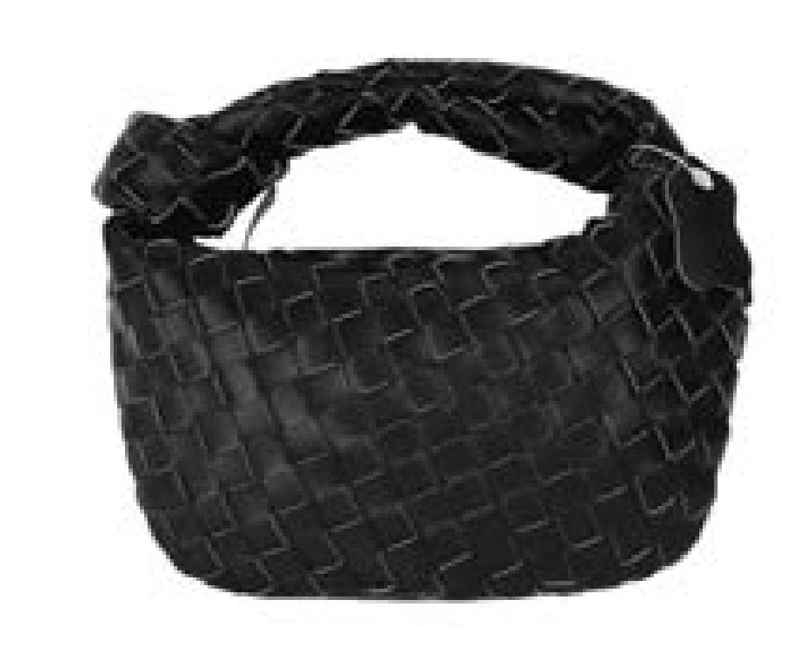 Ava Woven Knotted Handbag Black