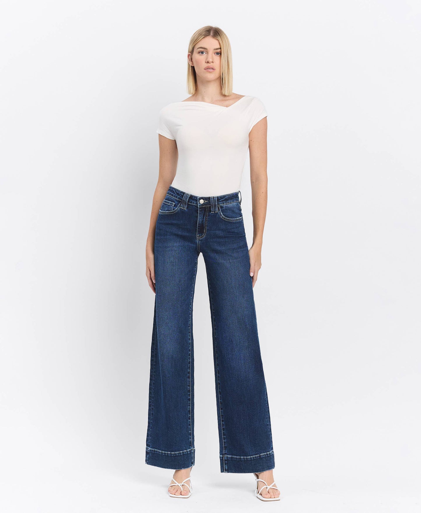 HIGH RISE TROUSER WIDE JEANS LV1535